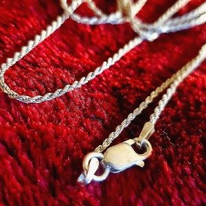 24 inch 925 Italy Sterling Silver Rope Chain